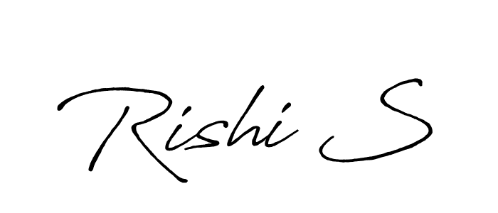 Design your own signature with our free online signature maker. With this signature software, you can create a handwritten (Antro_Vectra_Bolder) signature for name Rishi S. Rishi S signature style 7 images and pictures png
