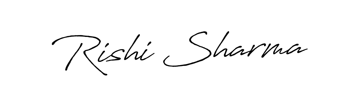 Make a beautiful signature design for name Rishi Sharma. With this signature (Antro_Vectra_Bolder) style, you can create a handwritten signature for free. Rishi Sharma signature style 7 images and pictures png