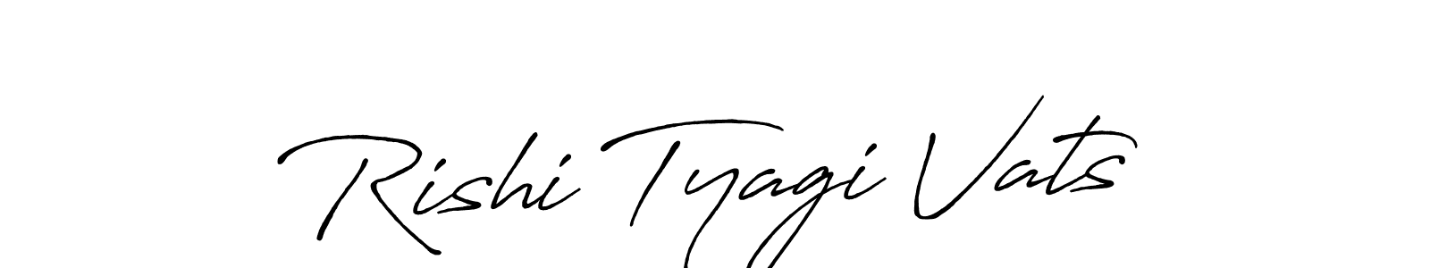 This is the best signature style for the Rishi Tyagi Vats name. Also you like these signature font (Antro_Vectra_Bolder). Mix name signature. Rishi Tyagi Vats signature style 7 images and pictures png