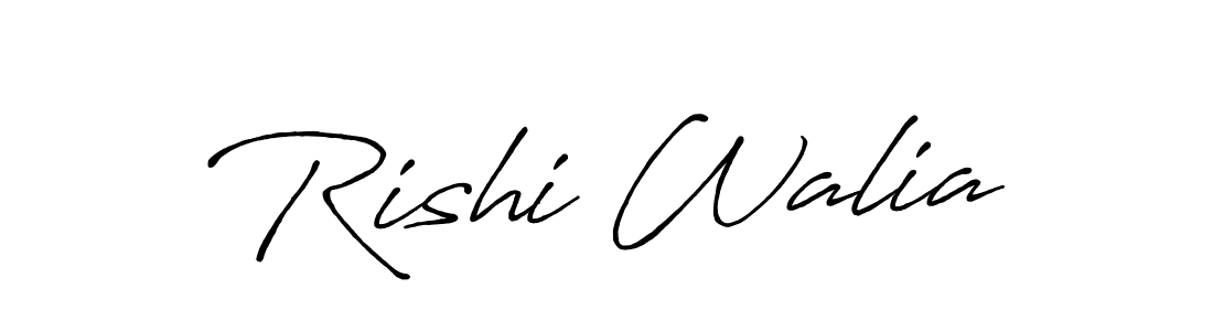 Make a beautiful signature design for name Rishi Walia. With this signature (Antro_Vectra_Bolder) style, you can create a handwritten signature for free. Rishi Walia signature style 7 images and pictures png