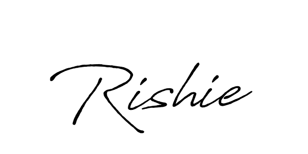 Use a signature maker to create a handwritten signature online. With this signature software, you can design (Antro_Vectra_Bolder) your own signature for name Rishie. Rishie signature style 7 images and pictures png