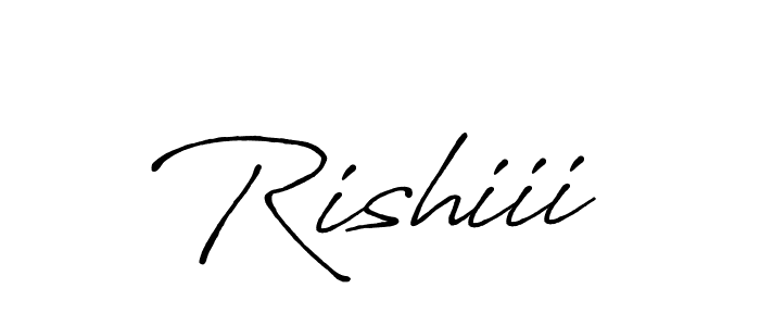 Also You can easily find your signature by using the search form. We will create Rishiii name handwritten signature images for you free of cost using Antro_Vectra_Bolder sign style. Rishiii signature style 7 images and pictures png