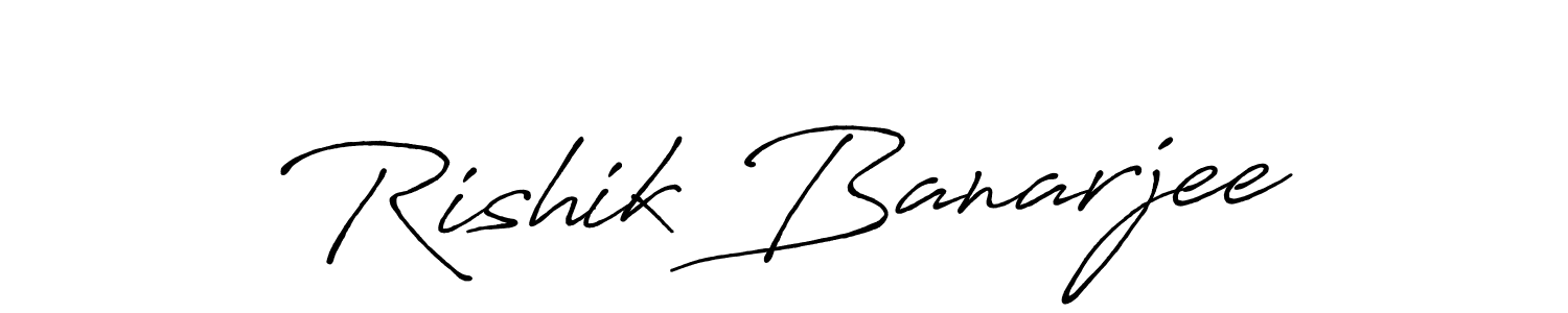 It looks lik you need a new signature style for name Rishik Banarjee. Design unique handwritten (Antro_Vectra_Bolder) signature with our free signature maker in just a few clicks. Rishik Banarjee signature style 7 images and pictures png