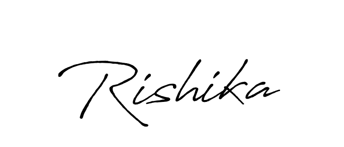 The best way (Antro_Vectra_Bolder) to make a short signature is to pick only two or three words in your name. The name Rishika include a total of six letters. For converting this name. Rishika signature style 7 images and pictures png