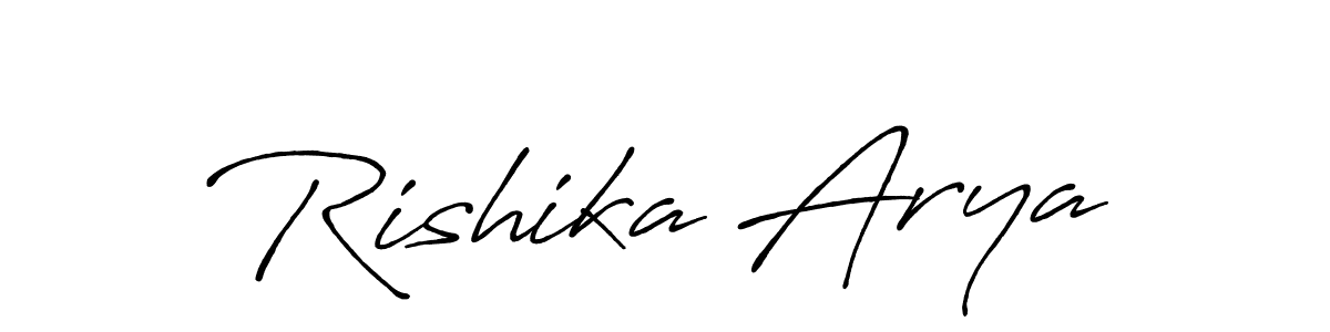 Also we have Rishika Arya name is the best signature style. Create professional handwritten signature collection using Antro_Vectra_Bolder autograph style. Rishika Arya signature style 7 images and pictures png