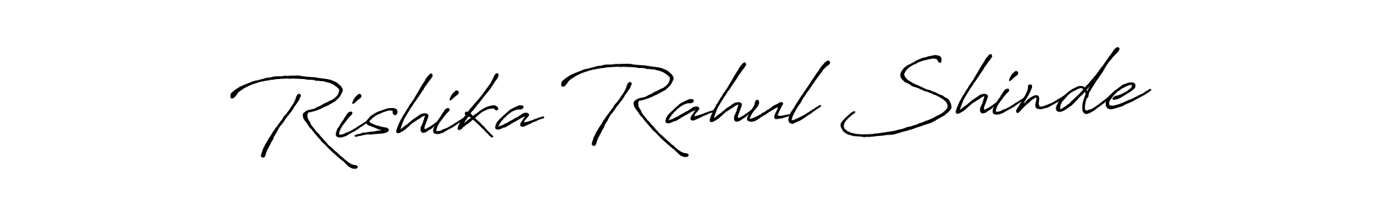 You should practise on your own different ways (Antro_Vectra_Bolder) to write your name (Rishika Rahul Shinde) in signature. don't let someone else do it for you. Rishika Rahul Shinde signature style 7 images and pictures png