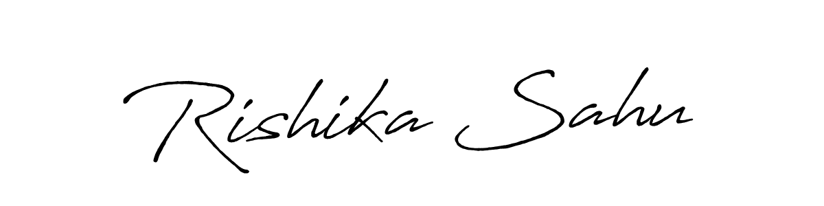 Make a beautiful signature design for name Rishika Sahu. Use this online signature maker to create a handwritten signature for free. Rishika Sahu signature style 7 images and pictures png
