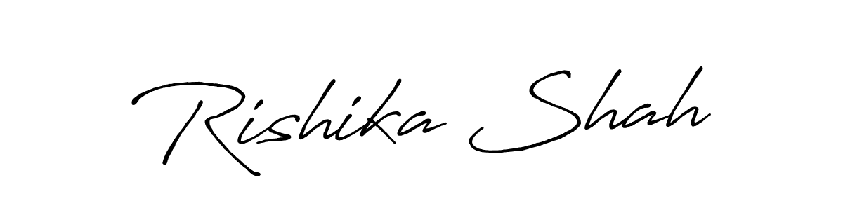 It looks lik you need a new signature style for name Rishika Shah. Design unique handwritten (Antro_Vectra_Bolder) signature with our free signature maker in just a few clicks. Rishika Shah signature style 7 images and pictures png