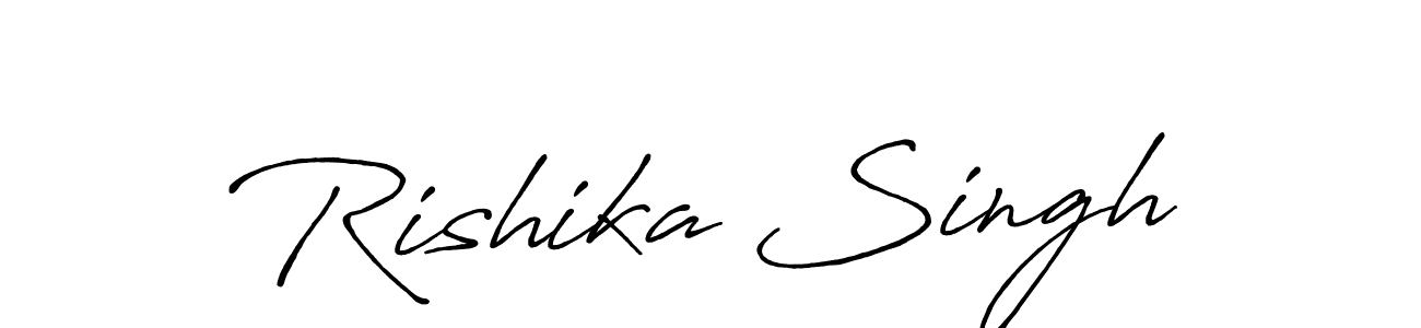 This is the best signature style for the Rishika Singh name. Also you like these signature font (Antro_Vectra_Bolder). Mix name signature. Rishika Singh signature style 7 images and pictures png