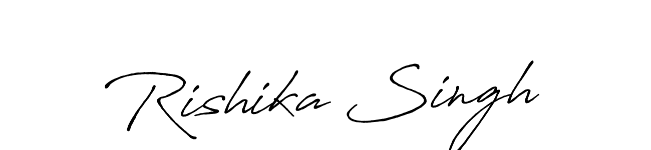 How to make Rishika Singh signature? Antro_Vectra_Bolder is a professional autograph style. Create handwritten signature for Rishika Singh name. Rishika Singh signature style 7 images and pictures png