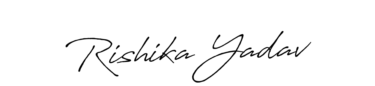 You should practise on your own different ways (Antro_Vectra_Bolder) to write your name (Rishika Yadav) in signature. don't let someone else do it for you. Rishika Yadav signature style 7 images and pictures png