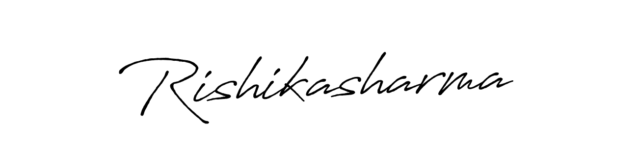 Design your own signature with our free online signature maker. With this signature software, you can create a handwritten (Antro_Vectra_Bolder) signature for name Rishikasharma. Rishikasharma signature style 7 images and pictures png