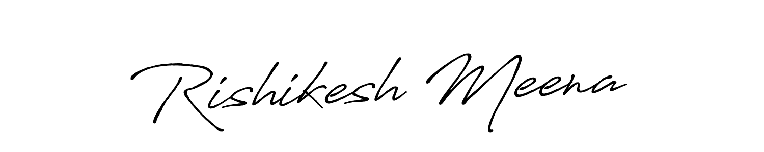 Rishikesh Meena stylish signature style. Best Handwritten Sign (Antro_Vectra_Bolder) for my name. Handwritten Signature Collection Ideas for my name Rishikesh Meena. Rishikesh Meena signature style 7 images and pictures png