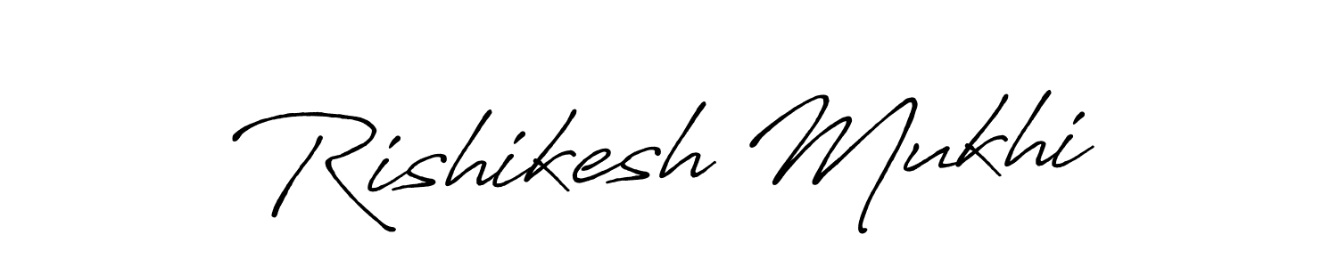 Create a beautiful signature design for name Rishikesh Mukhi. With this signature (Antro_Vectra_Bolder) fonts, you can make a handwritten signature for free. Rishikesh Mukhi signature style 7 images and pictures png