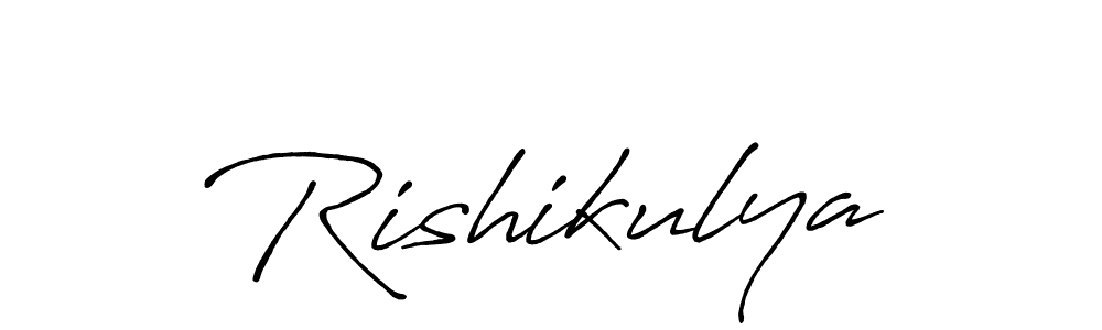 Use a signature maker to create a handwritten signature online. With this signature software, you can design (Antro_Vectra_Bolder) your own signature for name Rishikulya. Rishikulya signature style 7 images and pictures png