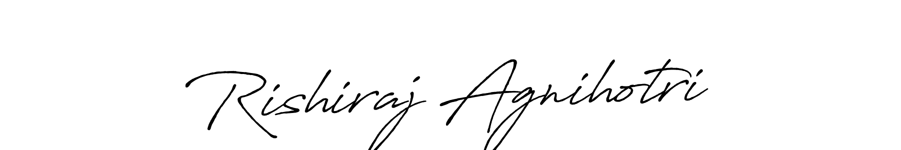 Make a beautiful signature design for name Rishiraj Agnihotri. With this signature (Antro_Vectra_Bolder) style, you can create a handwritten signature for free. Rishiraj Agnihotri signature style 7 images and pictures png