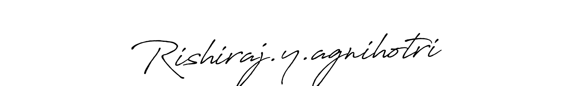 Create a beautiful signature design for name Rishiraj.y.agnihotri. With this signature (Antro_Vectra_Bolder) fonts, you can make a handwritten signature for free. Rishiraj.y.agnihotri signature style 7 images and pictures png