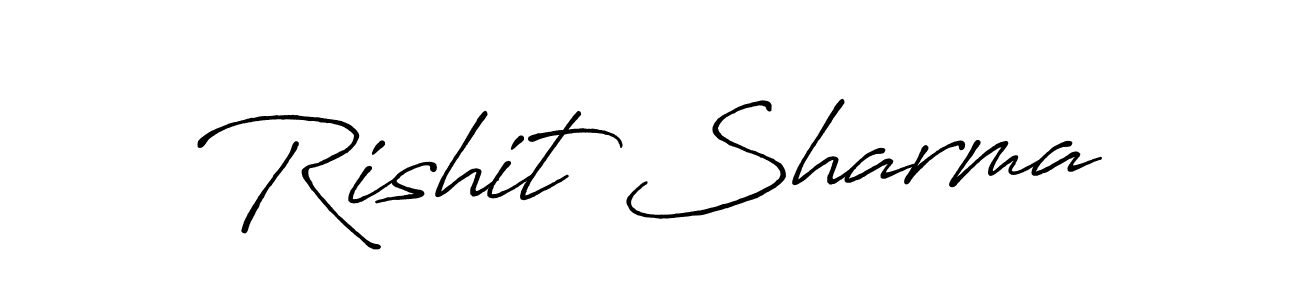 Design your own signature with our free online signature maker. With this signature software, you can create a handwritten (Antro_Vectra_Bolder) signature for name Rishit Sharma. Rishit Sharma signature style 7 images and pictures png
