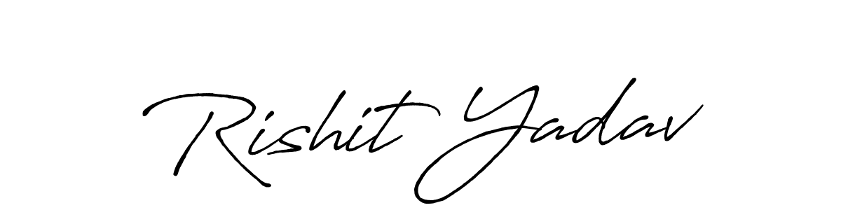 Design your own signature with our free online signature maker. With this signature software, you can create a handwritten (Antro_Vectra_Bolder) signature for name Rishit Yadav. Rishit Yadav signature style 7 images and pictures png