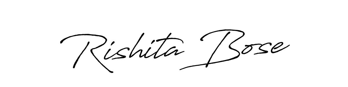 This is the best signature style for the Rishita Bose name. Also you like these signature font (Antro_Vectra_Bolder). Mix name signature. Rishita Bose signature style 7 images and pictures png