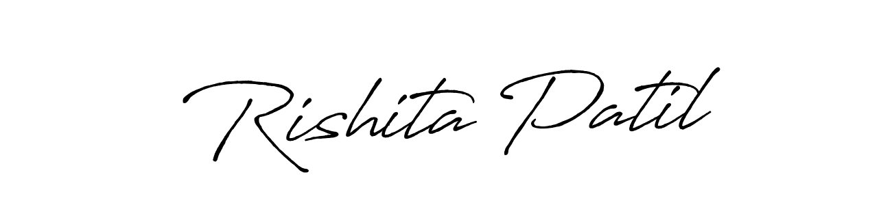 Design your own signature with our free online signature maker. With this signature software, you can create a handwritten (Antro_Vectra_Bolder) signature for name Rishita Patil. Rishita Patil signature style 7 images and pictures png