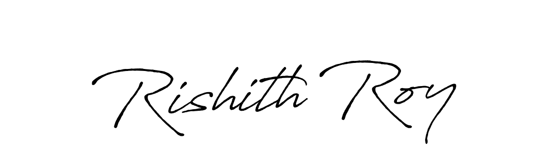 Antro_Vectra_Bolder is a professional signature style that is perfect for those who want to add a touch of class to their signature. It is also a great choice for those who want to make their signature more unique. Get Rishith Roy name to fancy signature for free. Rishith Roy signature style 7 images and pictures png