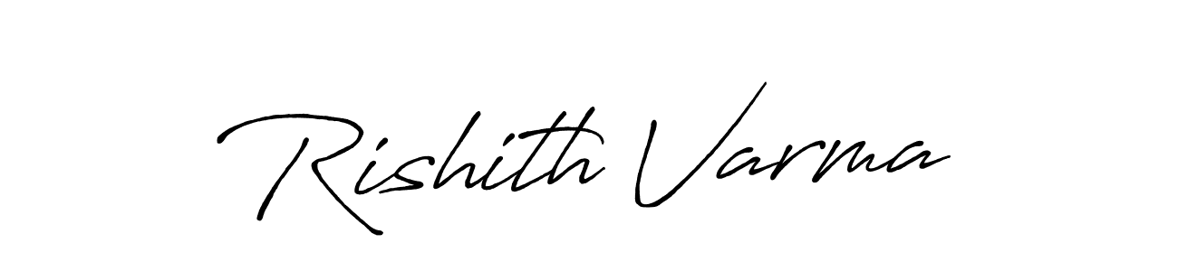 Make a beautiful signature design for name Rishith Varma. With this signature (Antro_Vectra_Bolder) style, you can create a handwritten signature for free. Rishith Varma signature style 7 images and pictures png