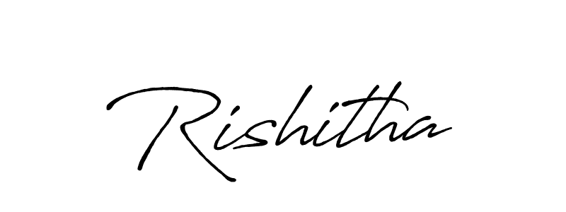 if you are searching for the best signature style for your name Rishitha. so please give up your signature search. here we have designed multiple signature styles  using Antro_Vectra_Bolder. Rishitha signature style 7 images and pictures png