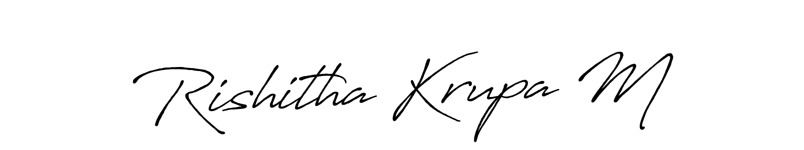 Check out images of Autograph of Rishitha Krupa M name. Actor Rishitha Krupa M Signature Style. Antro_Vectra_Bolder is a professional sign style online. Rishitha Krupa M signature style 7 images and pictures png