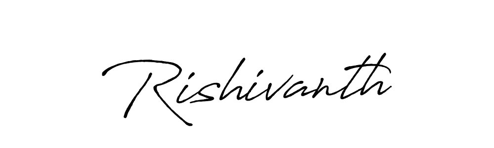 Make a beautiful signature design for name Rishivanth. With this signature (Antro_Vectra_Bolder) style, you can create a handwritten signature for free. Rishivanth signature style 7 images and pictures png