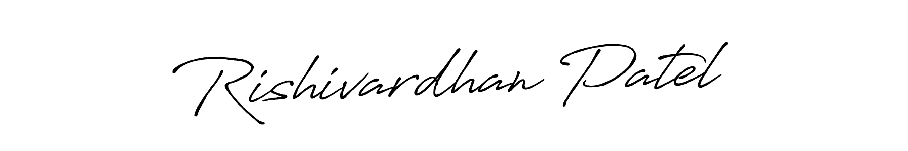 How to make Rishivardhan Patel name signature. Use Antro_Vectra_Bolder style for creating short signs online. This is the latest handwritten sign. Rishivardhan Patel signature style 7 images and pictures png