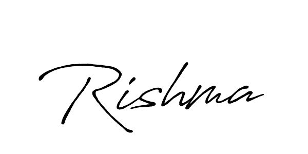 Rishma stylish signature style. Best Handwritten Sign (Antro_Vectra_Bolder) for my name. Handwritten Signature Collection Ideas for my name Rishma. Rishma signature style 7 images and pictures png