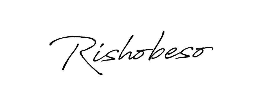 Similarly Antro_Vectra_Bolder is the best handwritten signature design. Signature creator online .You can use it as an online autograph creator for name Rishobeso. Rishobeso signature style 7 images and pictures png