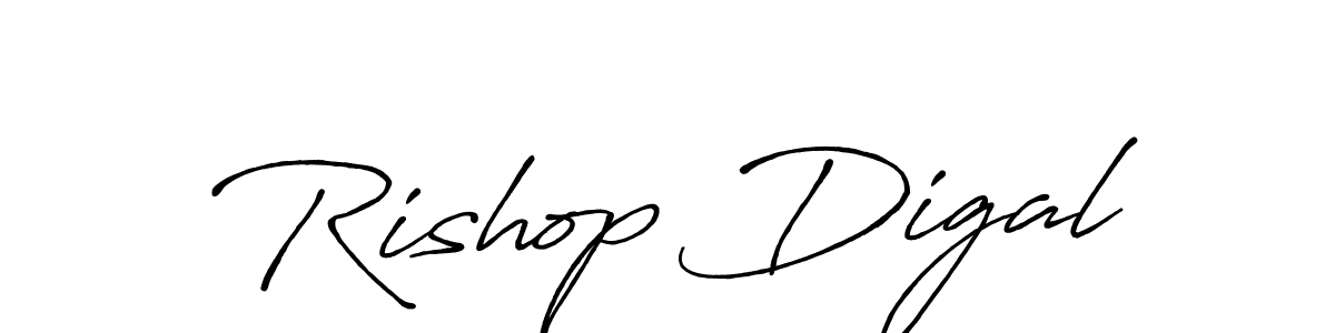 This is the best signature style for the Rishop Digal name. Also you like these signature font (Antro_Vectra_Bolder). Mix name signature. Rishop Digal signature style 7 images and pictures png
