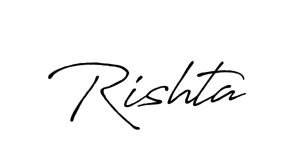 It looks lik you need a new signature style for name Rishta. Design unique handwritten (Antro_Vectra_Bolder) signature with our free signature maker in just a few clicks. Rishta signature style 7 images and pictures png