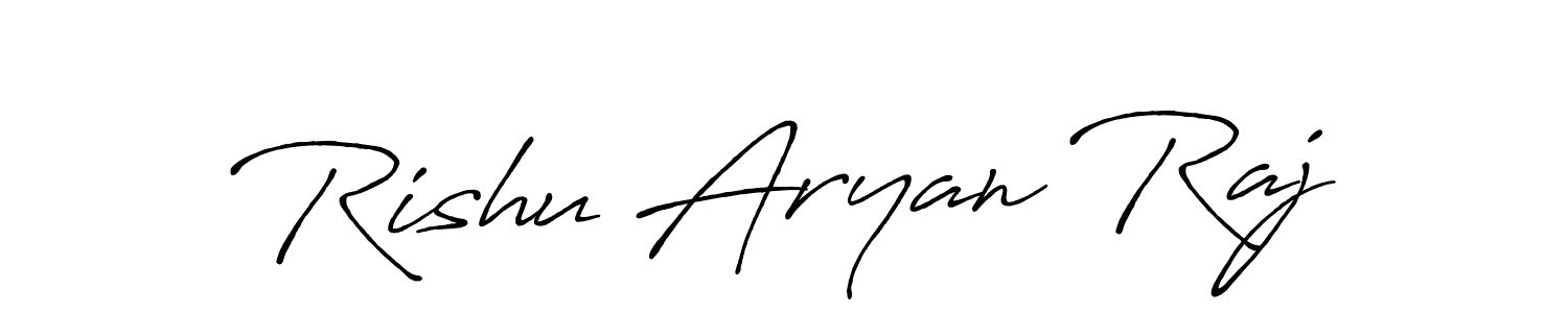 This is the best signature style for the Rishu Aryan Raj name. Also you like these signature font (Antro_Vectra_Bolder). Mix name signature. Rishu Aryan Raj signature style 7 images and pictures png