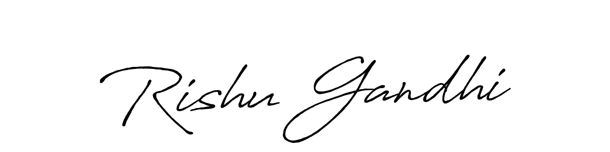 It looks lik you need a new signature style for name Rishu Gandhi. Design unique handwritten (Antro_Vectra_Bolder) signature with our free signature maker in just a few clicks. Rishu Gandhi signature style 7 images and pictures png