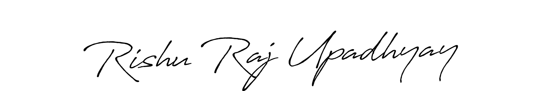 This is the best signature style for the Rishu Raj Upadhyay name. Also you like these signature font (Antro_Vectra_Bolder). Mix name signature. Rishu Raj Upadhyay signature style 7 images and pictures png