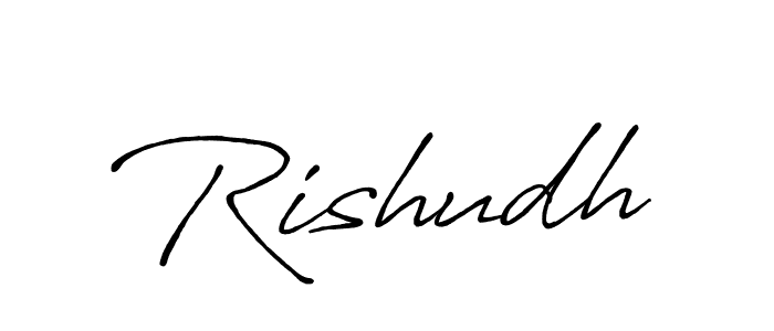 Rishudh stylish signature style. Best Handwritten Sign (Antro_Vectra_Bolder) for my name. Handwritten Signature Collection Ideas for my name Rishudh. Rishudh signature style 7 images and pictures png