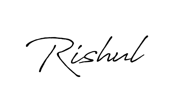 Design your own signature with our free online signature maker. With this signature software, you can create a handwritten (Antro_Vectra_Bolder) signature for name Rishul. Rishul signature style 7 images and pictures png