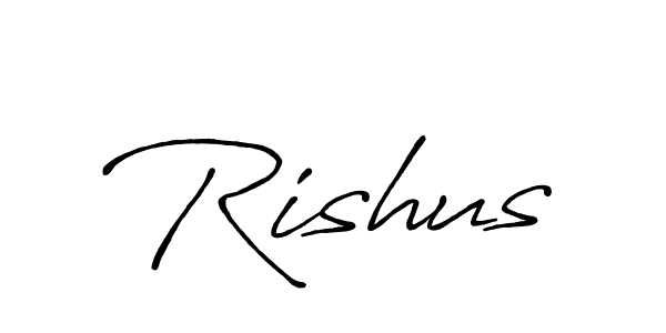 Make a beautiful signature design for name Rishus. With this signature (Antro_Vectra_Bolder) style, you can create a handwritten signature for free. Rishus signature style 7 images and pictures png