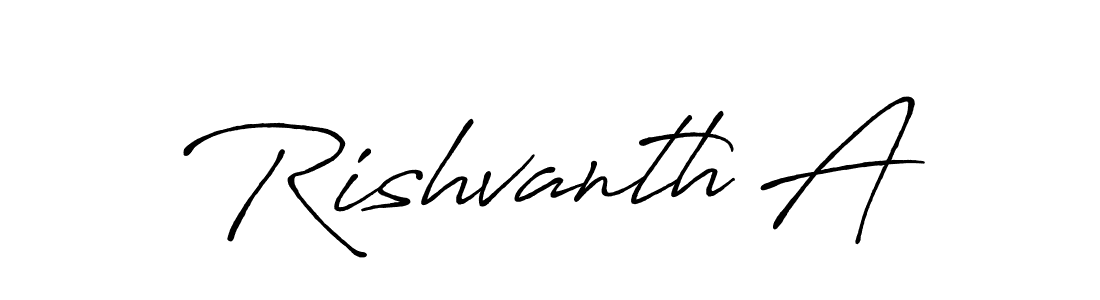 Design your own signature with our free online signature maker. With this signature software, you can create a handwritten (Antro_Vectra_Bolder) signature for name Rishvanth A. Rishvanth A signature style 7 images and pictures png