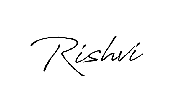 How to make Rishvi name signature. Use Antro_Vectra_Bolder style for creating short signs online. This is the latest handwritten sign. Rishvi signature style 7 images and pictures png