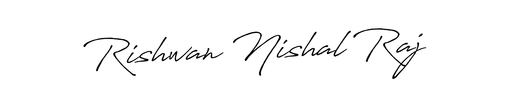 Use a signature maker to create a handwritten signature online. With this signature software, you can design (Antro_Vectra_Bolder) your own signature for name Rishwan Nishal Raj. Rishwan Nishal Raj signature style 7 images and pictures png