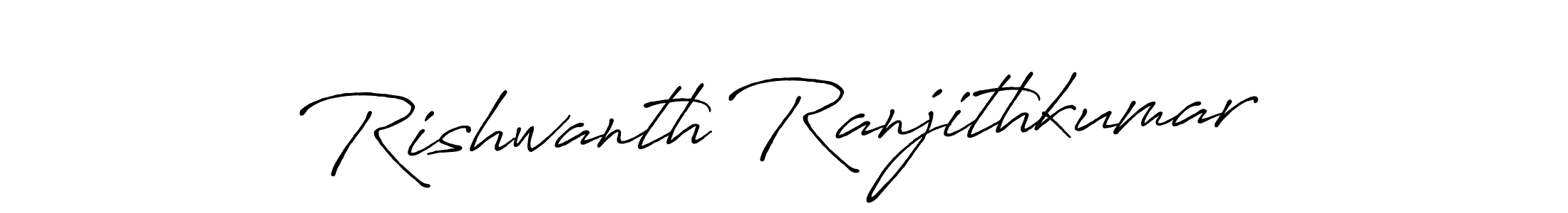 Antro_Vectra_Bolder is a professional signature style that is perfect for those who want to add a touch of class to their signature. It is also a great choice for those who want to make their signature more unique. Get Rishwanth Ranjithkumar name to fancy signature for free. Rishwanth Ranjithkumar signature style 7 images and pictures png