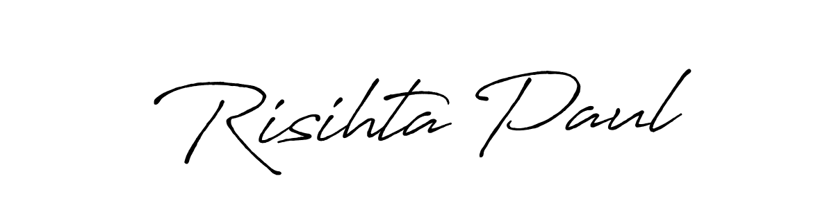 The best way (Antro_Vectra_Bolder) to make a short signature is to pick only two or three words in your name. The name Risihta Paul include a total of six letters. For converting this name. Risihta Paul signature style 7 images and pictures png