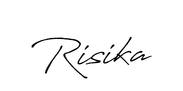You should practise on your own different ways (Antro_Vectra_Bolder) to write your name (Risika) in signature. don't let someone else do it for you. Risika signature style 7 images and pictures png