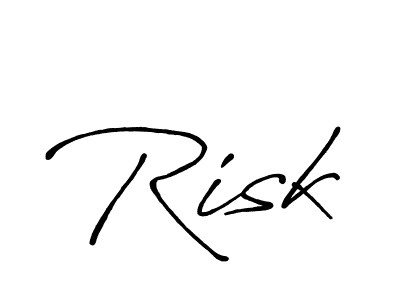 Create a beautiful signature design for name Risk. With this signature (Antro_Vectra_Bolder) fonts, you can make a handwritten signature for free. Risk signature style 7 images and pictures png