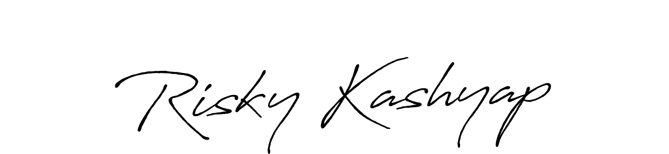 The best way (Antro_Vectra_Bolder) to make a short signature is to pick only two or three words in your name. The name Risky Kashyap include a total of six letters. For converting this name. Risky Kashyap signature style 7 images and pictures png