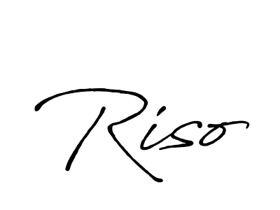 How to make Riso name signature. Use Antro_Vectra_Bolder style for creating short signs online. This is the latest handwritten sign. Riso signature style 7 images and pictures png